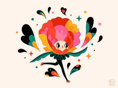 Poppy characterdesign colorful digital art digitalart flower illustration nature nature illustration poppy vector vectorart