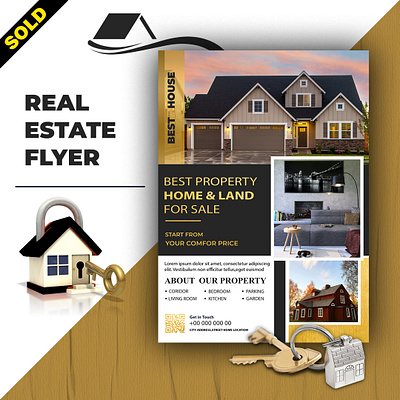 REAL ESTATE FLYER DESIGN animation branding brochure flyer illustration logo logodesign social media banner typography vector