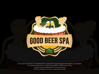 GOOD BEER SPA beauty beauty logo beautysalon branding design illustration logo logo design mascotlogo spa vector vintage badge vintage font vintage logo