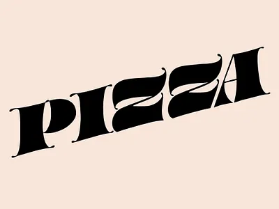 Leaning Tower of Pizza lettering pizza procreate typography