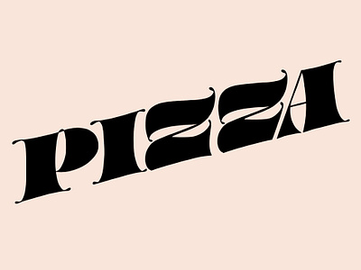 Leaning Tower of Pizza lettering pizza procreate typography