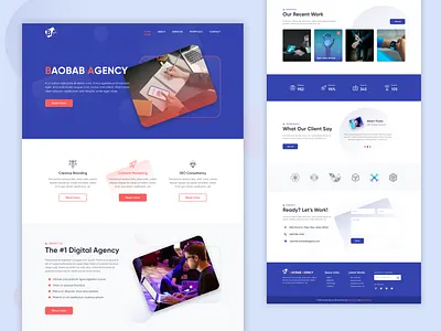 Baobab Agency : Web marketing landing page agency agency landing page agency website design inspiration digital homepage landing page marketing ui ui design ux ux design web web design webdesign website