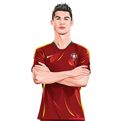 Cristiano animation caricature design illustration typography vector vexel