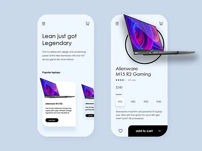 Day 21 of 30 - Laptop Store app appdesign design interface laptop minmal ui