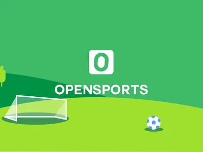 OpenSports Banner art field fun green monogram sports sports branding sports design sports logo