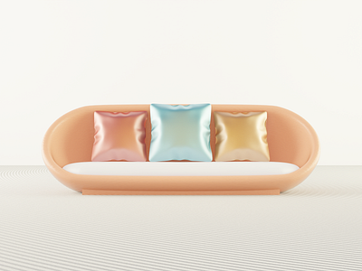 3D Sofa 3d blender materials modeling