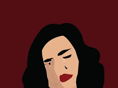 Somber design illustration