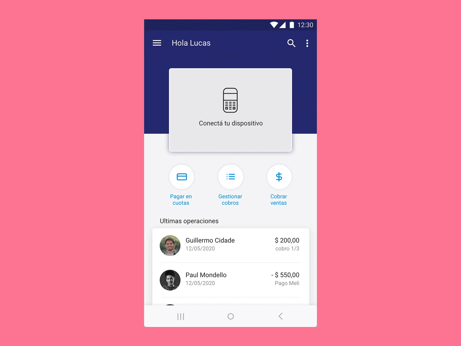 Online-pay Home app ui uidesign uiux ux