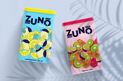 ZUNO Fruit Tea branding concept packaging design