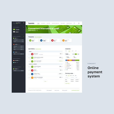 Online payment system dashboard dashboard ui ux web design webdesign