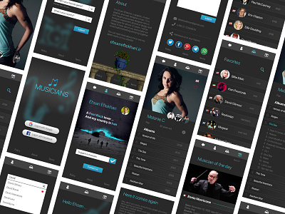 Musicians application mobile mobile app mobile app design music musician ui ui ux ux