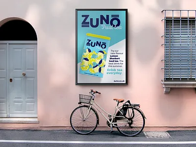 ZUNO Fruit Tea brand identity packaging design