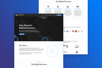 Softwar agency website design home page design homescreen landing design ui web design website design