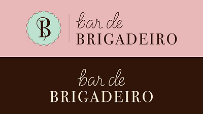 Bar de Brigadeiro Horizontal Logotype branding branding design chocolate design graphic design horizontal logo lettering lettering artist logo logotype monogram typography vector