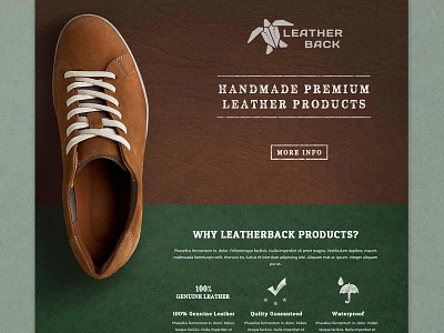 Leather Product Website design web website