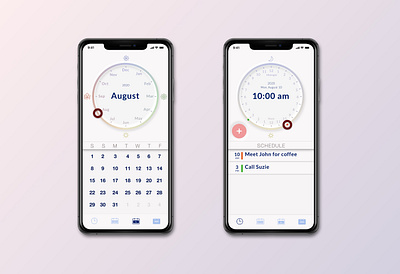 Wheel of Time - Calendar App concept app app design calendar concept debut debut shot design mobile app mobile ui productivity ui ui ux ux