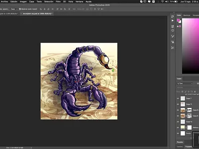 Escorpión Rey Final animal flat illustration scorpion vector vector illustration wildlife