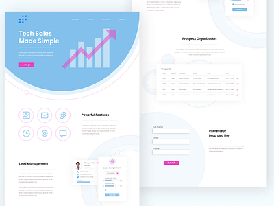 Tech Sales design desktop landing page products sales tech ui web design website design