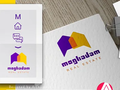 moghadam real estate logo design brand branding design home house house logo logo logo design logodesign logos real estate realestate