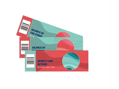 Movie stub/ festival wristband concept design illustration logo minimal