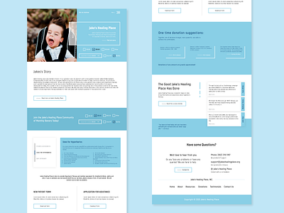 Jake's Healing Place - Non Profit adults branding children concept design disabled flat medical nonprofit therapy ui ux web web design website