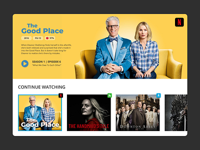 Daily UI (Day 25) - TV App dailyui dailyui 025 smart tv