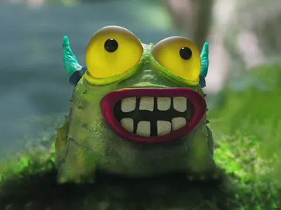 Sapito 3d art 3d artist 3d model 3d modeling 3d models art direction c4d cgi cinema4d creature enviroment frog games monster octane smile vfx zbrush
