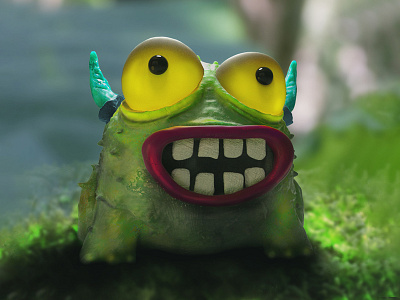 Sapito 3d art 3d artist 3d model 3d modeling 3d models art direction c4d cgi cinema4d creature enviroment frog games monster octane smile vfx zbrush