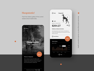 Heapstatic! — Branding / Product Design branding design fintech illustration logo market mobile app product design stock typography ui ux