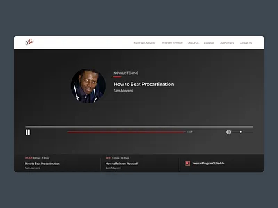 Success Power Online Radio Design 1 audio player design landing page online radio radio sketch ui ux