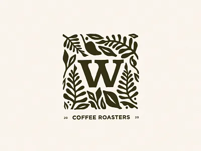 Wilderbloom Logo V2 artwork branding coffee design flower graphic illustration leaf logo roasters typography wilderness