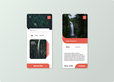 TOUR app interaction design mobile app design mobile design tour tourism ui uiux ux