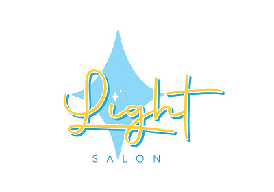 Light Salon branding design hair hair salon logo retro