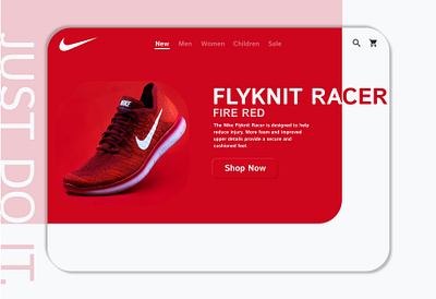 nike landing page figma flat minimal ui ux web