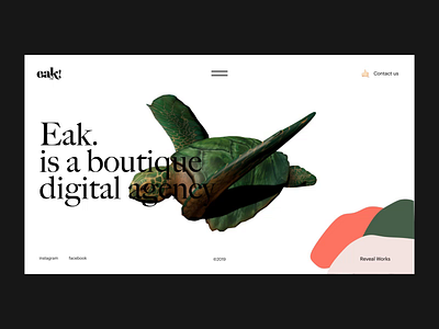 Eak. Digital — Website agency art design graphic interaction interface layout marketing minimal portfolio showcase studio typography ui ux website