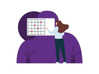 Strategi business colorfull design flat graphic illustration simple strategi vector work