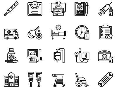 Medical Equipment icon icon design icon set illustration ui ux