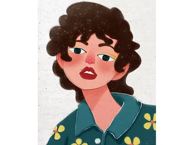 The girls art ps 女孩 欧美风插画 质感插画