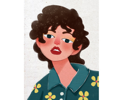 The girls art ps 女孩 欧美风插画 质感插画