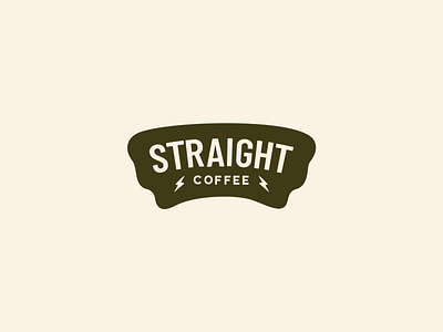 Straight Coffee logo redesign branding design logo typography vector