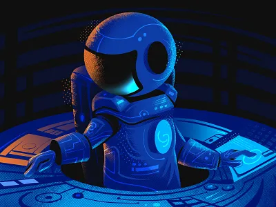 Ecosystem_Team astronut character design editorial art editorial illustration flag design freelance illustrator illustration illustrator procreate space