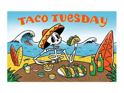 Catering 2 advertising characters graphics illustration national restaurant skeleton