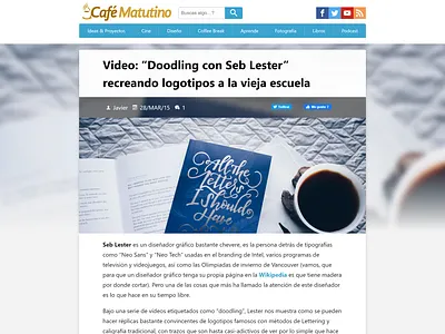 Cafe Matutino Blog - Single Post view blog design web design