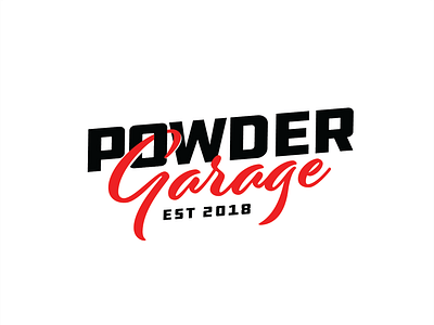 Powder Garage Logo design illustration illustrator logo logo design logotype photoshop powder powder coating tpyeface type