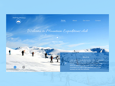 Exploring himalayas design expeditions himalayas moutains ui mockup uidesign webdesign