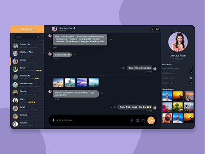 Messenger UI Design attachment chat chat app chatting conversation conversational messaging app messenger messenger app messenger login ui ux uidesign website website design