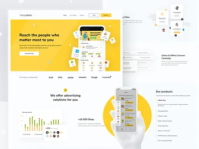 Ads Platform Landing Page ads adsense analytics design homepage landingpage login mockup website