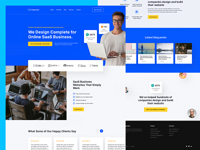 DesignJuice - Landing Page Freebie for SaaS Design Agency free template freebie landing page freebie sketch template ui freebie ux freebie