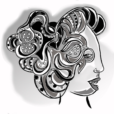 woman illustration print