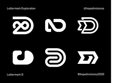 Lettermark D branding design icon logo typography vector